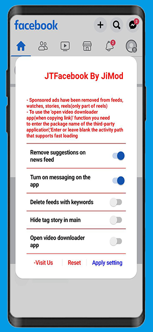 JTFacebook+ JiMODs v2.0 Jimtechs Editions